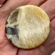 Load image into Gallery viewer, Big Cat Natural Untreated Feldspar 35mm Coin Pendant Bead | 35x5.5mm | 1 Bead |
