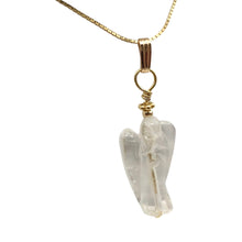Load image into Gallery viewer, On the Wings of Angels Quartz 14K Gold Filled 1.5" Long Pendant 509284QZG