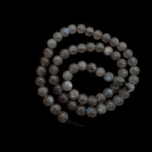 Load image into Gallery viewer, Labradorite AAA Round Bead Strand | 6mm | Gray, Red, Blue Flash | 59/60 Beads |