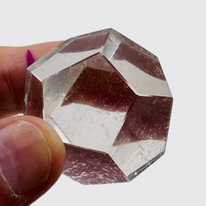 Rock Crystal 78g Dodecahedron Specimen | 34mm | Clear | 1 Figurine | | 34mm | Clear