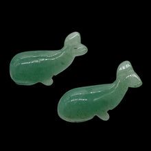Load image into Gallery viewer, Splash 2 Adorable Green Aventurine Whale Animal Beads | 20x13x11mm | Green