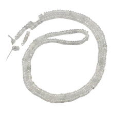 Load image into Gallery viewer, Dazzle 17cts White Sapphire Faceted 8 inch Bead Strand | 2.5x1.5-2x1mm | 3294HS