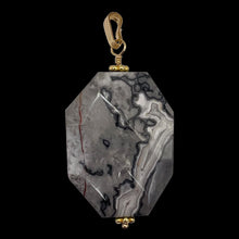 Load image into Gallery viewer, Picasso Jasper 14K Gold Filled Pendant | 1 3/4" Long | Gray/Black| 1 Pendant |
