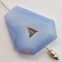 Load image into Gallery viewer, Druzy Blue Chalcedony Designer Pendant Bead | 58cts | 31x29x8mm | 1 Bead |