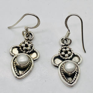 Fresh Water Pearl Sterling Silver Earrings | 1 1/2" Long | White | 1 Pair |