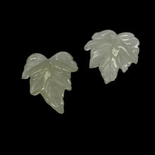 Load image into Gallery viewer, Serpentine New Jade Leaf Beads | 26x24x3 to 27x27x4mm|Clear Pale Green| 2 Beads|