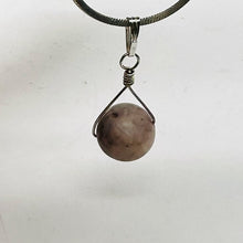 Load image into Gallery viewer, Pink Peruvian Opal Matte Finish Spinner Pendant | Pink, Black | 1 1/4" Long |