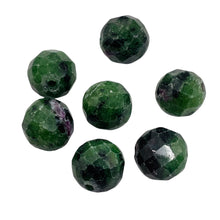 Load image into Gallery viewer, 7 Ruby Zoisite 8mm Faceted Beads 10489