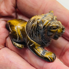 Load image into Gallery viewer, Hand-Carved Resting Lion | 57x27x21mm | Golden Brown | 1 Figurine |