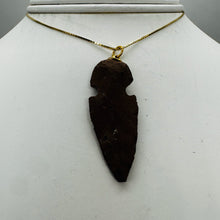 Load image into Gallery viewer, Sandstone Carved Arrowhead Pendant | 1 3/4" Long | Red | 1 Pendant |