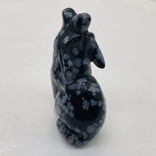 Load image into Gallery viewer, Hand-Carved Howling Coyote Wolf | 58x30x23mm | Black White | 1 Figurine |