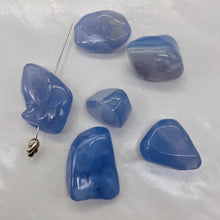 Load image into Gallery viewer, Chalcedony Gemstone 53g Nuggets | 30x22x11 to 17x16x15mm |Blue | 6 Pendant Beads
