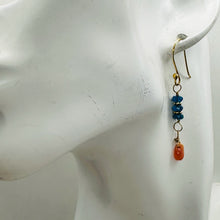 Load image into Gallery viewer, Dazzle Blue Apatite and Opal 22K Vermeil Earrings 300490A