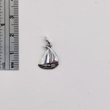 Load image into Gallery viewer, Sailing Boat Sterling Silver Charm | 3/4" Long | Silver | 1 Pendant |