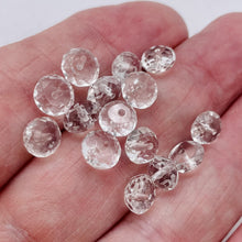 Load image into Gallery viewer, Quartz Clear Faceted Rock Crystal Rondelle Parcel | 8x5mm | Clear | 15 Beads|