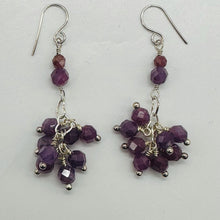 Load image into Gallery viewer, Love Purple Sapphire & Silver Heart Earrings 306622