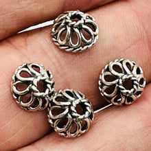 Load image into Gallery viewer, Wedding Bell 4 Filagree 9x5mm Silver Bead Caps 4016