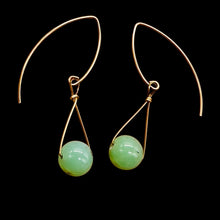 Load image into Gallery viewer, Chrysoprase AAA Natural 14K Gold Filled Earrings | Green | 1 3/4" Long |