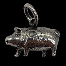 Load image into Gallery viewer, Lucky Pig Sterling Silver Charm | 1/2" Long | Silver | 1 Pendant |