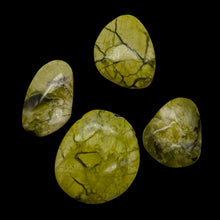 Load image into Gallery viewer, Turquoise Faustite Freeform Beads| 37x32 to 28x24mm| Chartreuse, Black| 4 Beads|