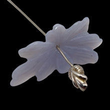 Load image into Gallery viewer, Chalcedony 12ct Hand Carved Flower Bead | 38x15x5mm | Blue | 1 Pendant Bead |