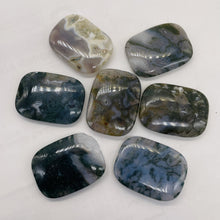 Load image into Gallery viewer, Moss Agate, Flat Rounded Rectangle Pendant Beads | 40x30x8mm| Black, White | 2 |