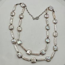 Load image into Gallery viewer, Pearl Gentle Peach Sterling Silver Double Strand Necklace | 18" | Peach White |