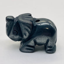 Load image into Gallery viewer, Wild 2 Hand Carved Hematite Elephant Beads | 22.5x21x10mm | Silver black