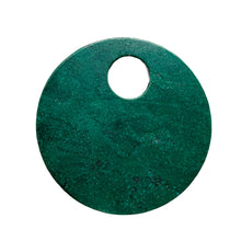Load image into Gallery viewer, Green African Jade Pi Circle Pendant Bead | 50x5mm |12mm Hole |