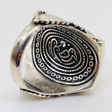 Load image into Gallery viewer, Turquoise Sterling Silver Oval and Heart Ring| Size 10 | Blue | 1 Ring |