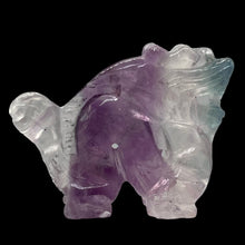 Load image into Gallery viewer, Fluorite Carved Dragon Figurine or Pendant Bead | 40x50x16mm | Purple Green | 1