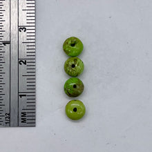 Load image into Gallery viewer, Gaspeite High Grade 6mm Rondelle Beads | 6mm | Green Brown | 4 Beads |