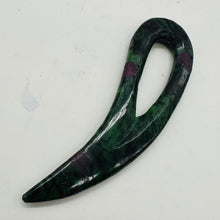 Load image into Gallery viewer, Ruby Zoisite Comma Pendant Bead | 94x28x6mm | Green, Red | 1 Pendant Bead |