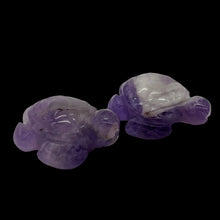Load image into Gallery viewer, Majestic 2 Carved Amethyst Sea Turtle Animal Beads