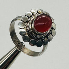 Load image into Gallery viewer, Carnelian Oval Sterling Silver Ring | Size 7 | Orange, Silver | 1 Ring |