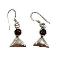 Load image into Gallery viewer, Fabulous Red Garnet Sterling Silver Drop/Dangle Earrings! | 1" Long |