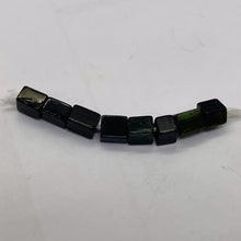 Load image into Gallery viewer, Tourmaline Chrome Cube Translucent Bead Parcel | 4x4mm | Black, Green | 8 Beads|
