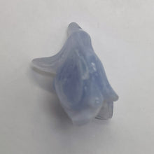 Load image into Gallery viewer, Blue Chalcedony Carved Druzy 50 cts Flower Pendant Bead | 40x25x20mm| Blue White