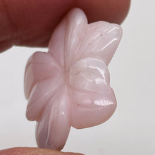 Load image into Gallery viewer, Pink Peruvian Opal Carved 19cts Flower Pendant Bead | 27x26x5mm | Pink | 1 Bead|