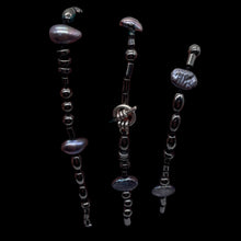 Load image into Gallery viewer, Hematite and Peacock Freshwater Pearl Sterling Silver 22 inches Necklace 200020