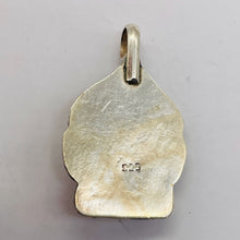 Load image into Gallery viewer, Buddha Head Sterling Silver Buddha Pendant Charm | 1 1/2" Long| Silver| 1 Charm|