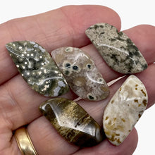 Load image into Gallery viewer, Ocean Jasper Wavy Pendant Beads - Assorted Colors 31x16x5mm 6857E