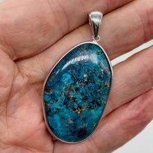 Load image into Gallery viewer, Chrysocolla Sterling Silver Oval Pendant | 4 1/4" Long | Blue, Green | 1 Pendant