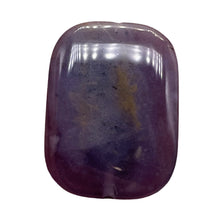 Load image into Gallery viewer, Purple Sage Plume Agate Rectangle Pendant Bead | 39x30x8mm | Purple | 1 Bead |