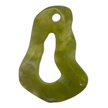 Load image into Gallery viewer, Serpentine New Jade 12g Irregular Loop Pendant Bead | 52x38x5mm | Light Green |