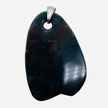 Load image into Gallery viewer, Hand Carved Bloodstone Jasper Sterling Silver Pendant | 2 1/4" Long | 1 Pendant |