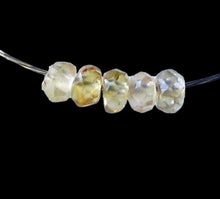 Load image into Gallery viewer, 5 Dazzling Yellow Zircon Faceted Roundel Beads 007454B
