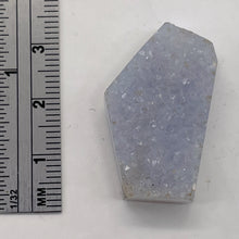Load image into Gallery viewer, Chalcedony Druzy 42ct Designer Cut Pendant Bead| 31x18x9mm| Blue| 1 Pendant Bead
