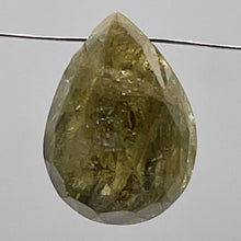 Load image into Gallery viewer, Sapphire 6ct Color Change Gemstone Briolette | 12x9x7mm | Green Yellow | 1 Bead