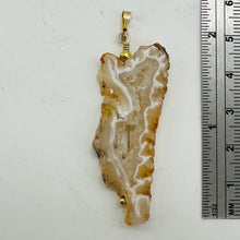 Load image into Gallery viewer, Druzy Agate Slice Designer 14kgf Pendant | 2 1/4" Long | Druzy Agate Crystal |